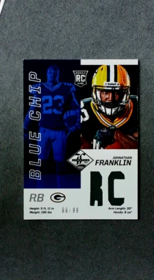 2013 Panini Limited Blue Chip Jersey #13 Johnathan Franklin Packers #'d 86/99 - Image 1 of 2