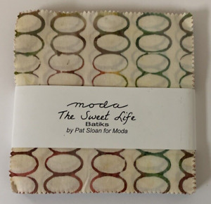 Moda "The Sweet Life Batiks"  Charm Pack By Pat Sloan 40 Squares 5 Inches Each