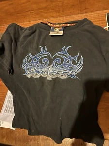 GRAIL JNCO TRIBAL Y2K Short SLEEVE SIZE L Flame head Rare Short Top - Picture 1 of 5