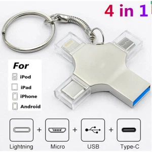 4in1 USB 3.0 OTG Adapter To Type C For Lighting Female Flash Drive Memory a Lot - Picture 1 of 12