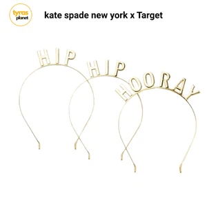 Hip Hip Hooray! Party Headband Pack 3pk - kate spade new york x Target Gold - Picture 1 of 4