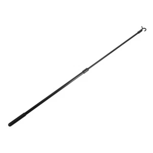 Black Adjustable Curtain Pull Rod Retractable Aluminum Alloy for Drapes - Picture 1 of 12