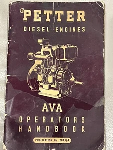 Petter Diesel Engines Operators Handbook 2073/6 Types AVAI AVA2 Series 2 - Picture 1 of 9