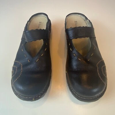 El Naturalista Black Leather Chunky Platform Clogs Mules Slip On EUR 40 US 9.5 - Image 1 of 4