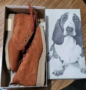 VINTAGE NOS HUSH PUPPIES WOLVERINE BROWN FUR LINED SUEDE CHUKKA BOOTS SIZE 7.5 - Picture 1 of 8