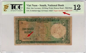Mazuma *GN308 TQG Vietnam 1964 20 Dong T1 065423 Super Jumble Ladder S/N F12 - Picture 1 of 2