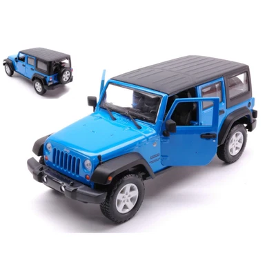 JEEP WRANGLER UNLIMITED 2015 BLUE 1:24 Maisto Auto Stradali Modellino Nuovo - Immagine 1 di 3