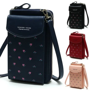 Cartera de teléfono celular bandolera bolsos para mujer lindo cuero pequeño bolso billetera monederos - Imagen 1 de 19