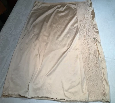 Medio Slip Vintage Maidenform Chantilly - Nylon Antron III Talla S Encaje Ranura Lateral Foto 1 de 4