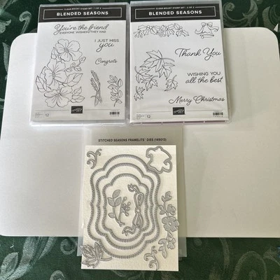 Stampin Up BLENDED SEASONS 1&2 Stamp Set & STITCHED SEASONS FRAMELITS Dies - Image 1 of 4
