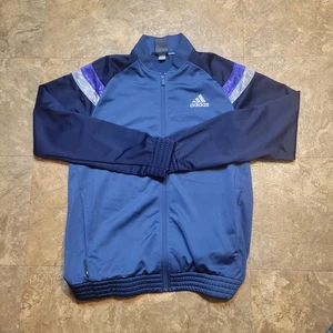 Adidas Basketball Training Track Jacket Mens Large Blue Full Zip Activewear  - Picture 1 of 9
