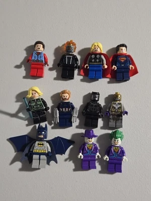 LEGO Marvel DC Super Heroes Minifigure Lot Batman Joker Spider Man Thor Superman - Image 1 of 4