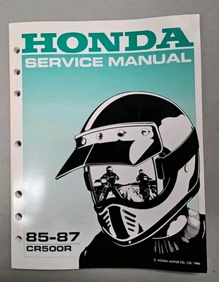 Honda CR500R Service Shop Manual 1985-1987 CR500 CR 500 OEM Genuine - Image 1 of 4