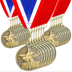 30 Pcs Quelay Medals Bulk 2'' Gold Trophy Award Winner Metal First Place DANCE - Picture 1 of 3