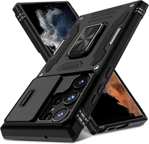 For Samsung Galaxy S23 Ultra Case Ring Holder Slim Rugged Protective Cover Black - Picture 1 of 9