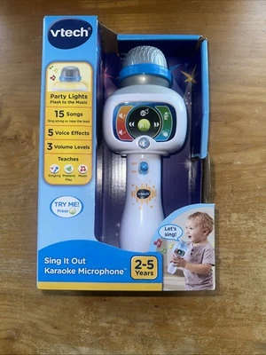 VTech Sing It Out Karaoke Microphone Party Lights Flash To Music Bluetooth Toy - Image 1 of 4