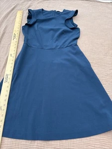 Loft Womens Blue Sleeveless Fit & Flare Dress Size 4 Polyester Rayon Blend 4568 - Picture 1 of 8