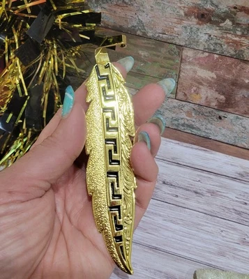 Sombrero Pluma Negro y Dorado para Sombrero de Vaquero Dos Tonos Plumas Para Sombrero Artículo de Regalo  Foto 1 de 4