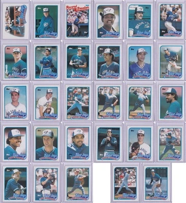 Toronto Blue Jays 1989 Topps Baseball Team Set 29 cards - Image 1 of 4