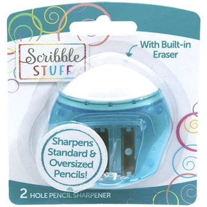 Scribble Stuff 2-Hole Manuel Pencil Sharpener with Eraser 1ct - Picture 1 of 4