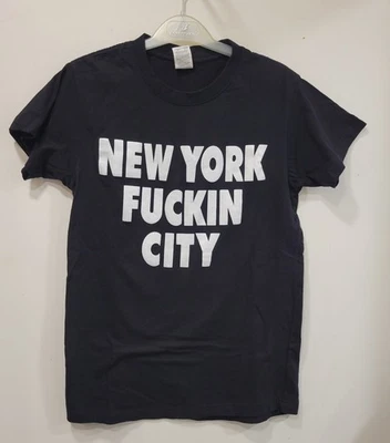 Camisa New York Fuckin City Negra Años 2000 Retro Punk Grunge Ruda Novedad S Foto 1 de 4