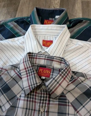 VTG Ely Cattleman Lot Of 3 Pearl Snaps Shirts Size L Western Plaid & Spriped - Image 1 of 4