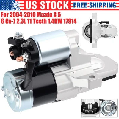 OEM Starter Motor Fit 2004-2009 Mazda 3 2006-2010 Mazda 5 6 2007-2009 Mazda Cx-7 Foto 1 de 4