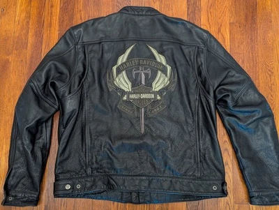 Chaqueta de cuero para motocicleta Harley Davidson Camaradería 97077-09VM ventilada - 2XL Foto 1 de 4