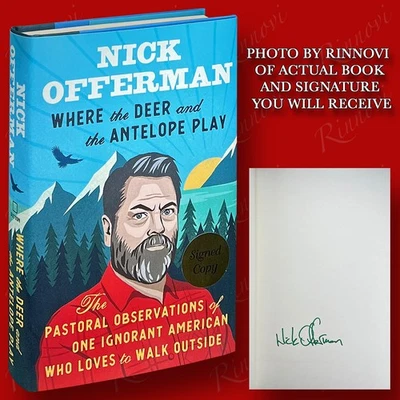 Where the Deer and the Antelope Play SIGNED Nick Offerman (2021,HC,1st/1st) NEW - Image 1 of 4