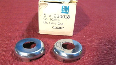 NOS 1959-1974 Buick, 1954-1974 Olds deck lid lock chrome cap lot, 230018 - Image 1 of 2