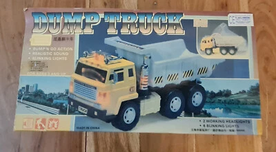Vintage 90s DUMP TRUCK friction battery operated NOS UNTESTED - Image 1 of 4