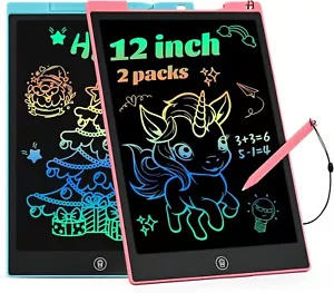 Gifts for Kids Toys, 12 Inch LCD Writing Tablet, Drawing Pads 2 Packs Doo - Picture 1 of 9