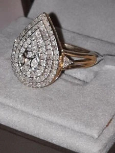 Diamond cluster ring - Picture 1 of 2