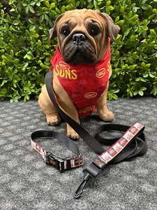 GOLD COAST SUNS AFL Football Dog Collar, Lead, Doggy 'dana, Harness FUNKY FIDO - Picture 1 of 40