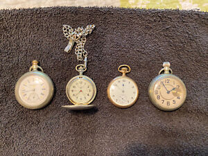 Antique Pocket Watch lot: Hampden Watch CO. Coleman Elgin