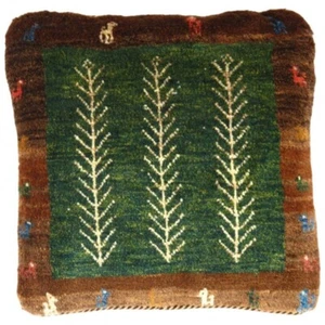 Fine Hand knotted Persian Gabbeh pillow 16'' X 16'' - Picture 1 of 2