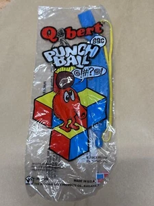 NOS Q*bert PUNCH BALLOON in BLUE - circa 1983 - new old stock - Qbert - Picture 1 of 2