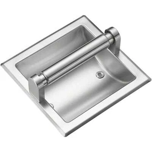 Bathroom Recessed Toilet Paper Holder Stainless Steel Paper Dispenser Wall Mount - Picture 1 of 6