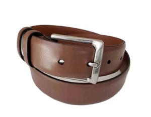 Cinturón de Vestir NORDSTROM Marrón Cuero Genuino Para Hombre Talla 30 MEJOR AJUSTE 28" - Imagen 1 de 2