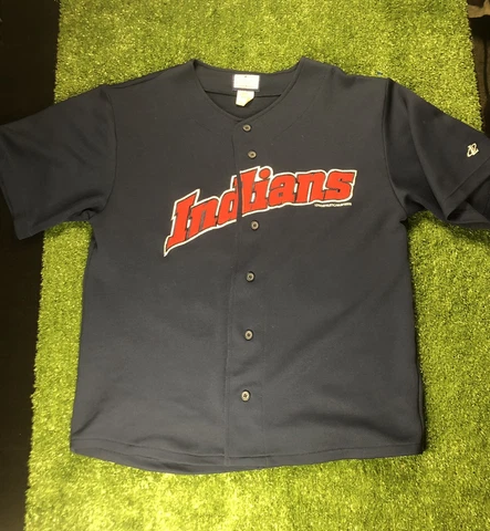 Vintage Jim Thome Clevland Indians Jersey Logo Athletic Blue y2k Mens Large MLB Cover