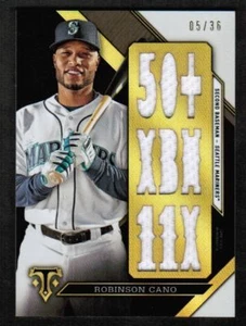 2016 Topps Triple Threads Relics #TTRRC3 Robinson Cano Jersey #/36 (ref 10710) - Picture 1 of 1