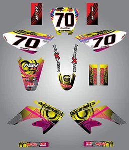 Full Custom Graphic Kit Honda CRF 80 - 2002 / 2011 Neon style stickers / decals - Bild 1 von 1