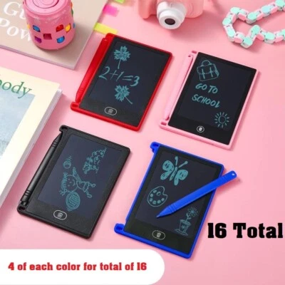 16件装液晶书写平板电脑,儿童绘画益智学习玩具 — 第 1/4 张图片