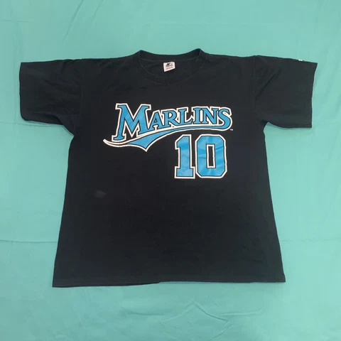 Vinatge 1998 Starter Gary Sheffield Florida Marlins Tee Shirt Adult Size Medium Cover