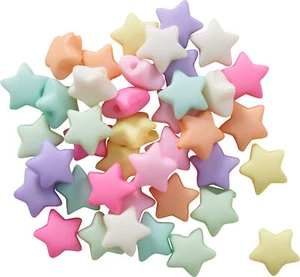 Juego de cuentas, estrellas 40 piezas, pastel mate - Imagen 1 de 1