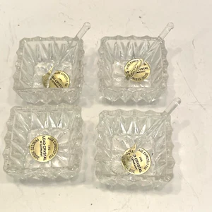 Princess House Bleikristall offene Salze 4er Set mit 3 Löffeln - Bild 1 von 6