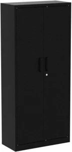 Yizosh Metal Garage Storage Cabinet with 2 Doors and 5 Adjustable Shelves - - Picture 1 of 9