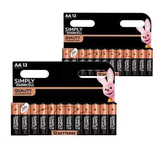 24 pilas Duracell AA simplemente alcalinas LR6, 10 años de garantía, caducidad más larga - Imagen 1 de 6