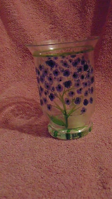 Fifth Avenue Florita Hydrangea 6 inch Mini Hurricane Handcarved Hand Painted  - Image 1 of 4