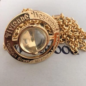 Kleine Kugel Halskette Anhänger Vivienne Westwood Gold Accessoires klar Damen - Bild 1 von 4